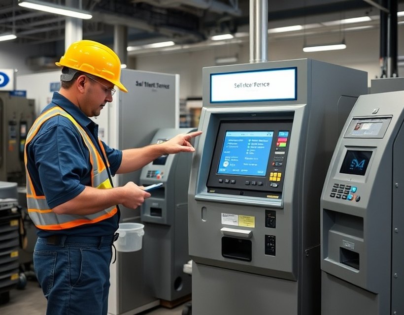 Terminal de autoservicio operativo en una sucursal